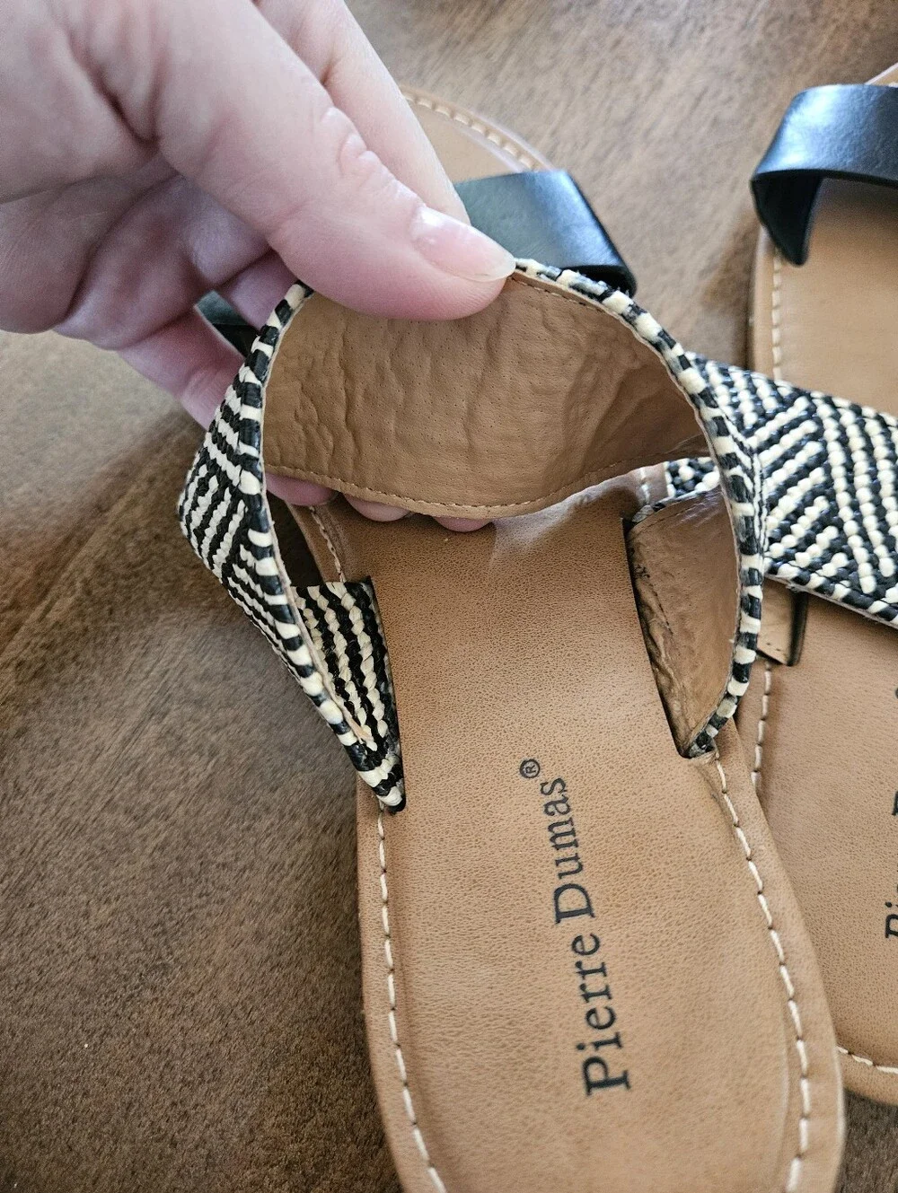 Pierre Dumas Double Band Slide Sandals